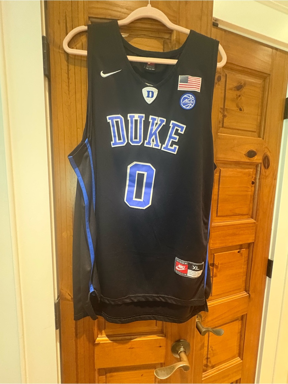 Nike Black Duke Basketball Jersey with Blue & White Accents number zero Tatum
